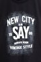 Black Embossed Lettering T-Shirt and Patterned Shorts Boys' 2-Piece Set 23817 - 4