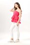 Sevilay Layered Flounce Muslin Blouse-Skirt Pink Pmb - 5