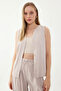 Zero Sleeve Button Front Blouse