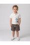 Dar Kalip! Boy's Muslin Shirt Summer Set, 2-3-4-5 Years Old Muslin Shirt and Shorts 2-Piece Set - 3