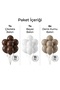 Chocolate White Beige Balloon Set 20-Piece Birthday Party Decoration - 3