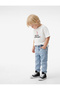 Short Sleeve Oversize Crew Neck Cotton T-Shirt with Ataturk Print - 3