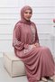 Summer Sweatproof Fabric One-Piece Luxurious Stylish Lace Women's Prayer Dress with Headscarf - 3