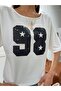 Asymmetric Collar Low Sleeve Short Sleeve 100% Cotton Knitted Blouse - 4