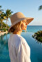 Natural Woven Casual Women's Hat