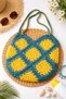 Sunflower Bohemian Hand Knitted Floral Motif Women's Shoulder Bag - 5