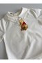 Baby Boy Embroidered Bodysuit with Pooh Teddy Bear, Ecru Collar Detail, 3-6 Months – 3 Years Old Baby Shirt - 4