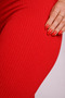 Ribbed High Waist Women's Leggings – Seamless Stretchy Fabric - 4