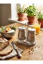 Stainless Steel Stand Glass Salt and Pepper Shaker Set with 2 Adjustable Lids - 2