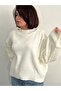 Beyaz Triko Sweat - 3