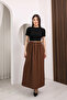 Women's Crew Neck Short Sleeve Belted Two-Piece Maxi Combination Dress - 2