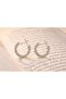 Sparkling Steel Hoop Earrings 2.5cm