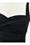Heart Neckline Gathered Women's Swimsuit (S6) - 3