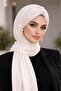 شال فستان سهرة جاهز بتصميم أبيض لامع