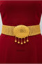 Grape Model – Gold Plated Women's Belt (with Hanging Pendant / Eyelet Buckle) - 7 Rows (Wide) - 2