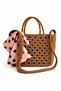 100% Handmade Knitted Bag – Women's Hand & Shoulder Bag with Scarf Detail