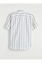 White Regular Fit Striped Dobby Men's Shirt from Giyçık Store - 6