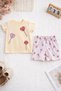 Girls' T-Shirt and Shorts Set Candy Printed Casual Comfortable Set