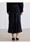 Trendlucky Patterned Satin Skirt with Elastic Waist - 7
