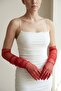 Avelisse Couture Full Tulle Red Gloves – Elegant Bridal & Event Accessory - 2