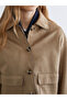 Shirt Collar Women's Suede Look Jacket - 3