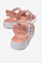 Children's Beaded Stone Velcro Sandals Pudra - 4