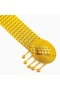Grape Model – Gold Plated Women's Belt (with Dangle / Eyelet Pyramid Buckle) - 7 Rows (Enli) - 3