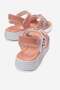 Children's Beaded Stone Velcro Sandals Pudra - 4
