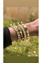 Vip Gold Stone Detailed Anti-Tarnish Stylish Elastic Bracelet (Select Model)