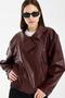 New Season Ysl High Collar Sports Leather Jacket - 3
