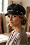 Women's Straw Cap Hat with Belt Detail, Stylish Summer Model - 2