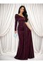 Evening Dress,Evening Gown Women's Dress, Graduation Dress, Wedding Engagement Dresses, Burgundy, One Shoulder, Rhinestone