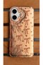 iPhone 17 Compatible - Furry Bow and Heart Cover with Transparent Sides and Shiny Back Case