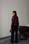 Women's Plum Ruffle Detailed V-Neck Blouse Mlb196 - 6
