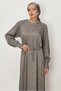 Belted Jacquard Dress 46509 - 4