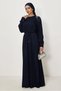 Belted Jacquard Dress 46509