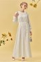 Belted Jacquard Dress 46509 - 3