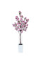 180cm Artificial Cherry Blossom Tree with White Planter, Faux Pink Sakura Flowers for Home Decor