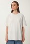 Lace Detailed Oversize Modal T-Shirt Lnt0030 Ecru - 2