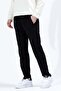Men's Adjustable Waist Winter Sweatpants with Pockets Black - 1067 - 5