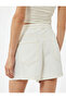 X Şahika Ercümen - Comfortable Fit Mini Shorts with Tie-Waist and Stitching Detail - 3