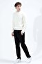 Men's Adjustable Waist Winter Sweatpants with Pockets Black - 1067 - 2