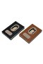 Finger sliding business card holder leather mechanism card wallet