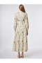 100% Cotton Belt Detailed Maxi Dress Cream - 6