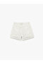 X Şahika Ercümen - Comfortable Fit Mini Shorts with Tie-Waist and Stitching Detail - 5