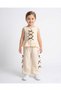 Girl's Bow Detailed Pants Set, 2-3-4-5-6 Years Old, Summer Muslin 2-Piece Stylish Holiday Set X