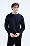 Men's Crew Neck Embroidered Sweatshirt Navy Blue - 26K 6138 - 5