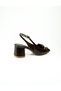 16030 Brown Low Heeled Evening Dress Women's Shoes - 4