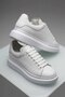 Men's White Sneakers - Thick-Soled Casual Sports Shoes - Comfortable and Stylish Design - 3