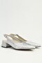 Silver Women's Heeled Shoes Pc-55802 - 2
